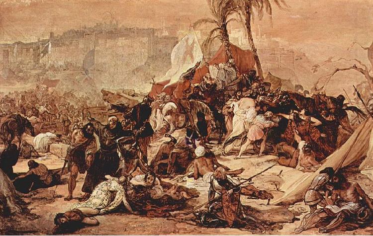 Francesco Hayez Der siebente Kreuzzug gegen Jerusalem china oil painting image